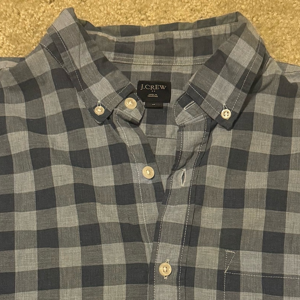 J. Crew Button Down Shirt Checkered Size Medium